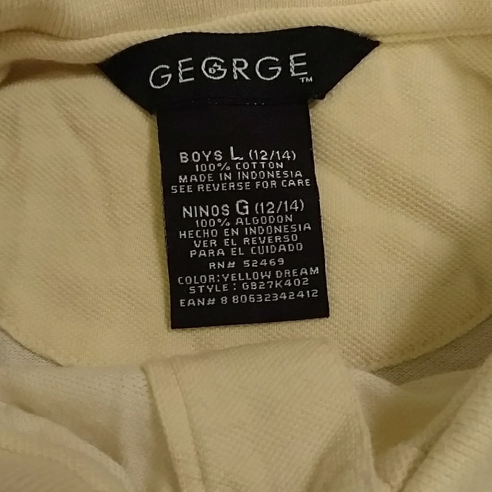 🎯 Boys sz L (12/14) Yellow Polo - Picture 5 of 5